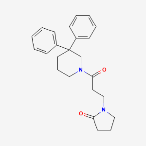 molecular formula C24H28N2O2 B5681721 1-[3-(3,3-diphenylpiperidin-1-yl)-3-oxopropyl]pyrrolidin-2-one 