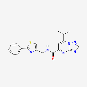 molecular formula C19H18N6OS B5681731 7-isopropyl-N-[(2-phenyl-1,3-thiazol-4-yl)methyl][1,2,4]triazolo[1,5-a]pyrimidine-5-carboxamide 