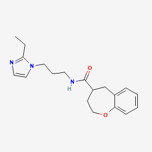 molecular formula C19H25N3O2 B5681737 N-[3-(2-ethyl-1H-imidazol-1-yl)propyl]-2,3,4,5-tetrahydro-1-benzoxepine-4-carboxamide 