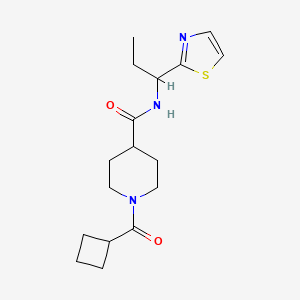 molecular formula C17H25N3O2S B5681741 1-(cyclobutylcarbonyl)-N-[1-(1,3-thiazol-2-yl)propyl]-4-piperidinecarboxamide 