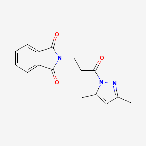 molecular formula C16H15N3O3 B5681748 2-[3-(3,5-dimethyl-1H-pyrazol-1-yl)-3-oxopropyl]-1H-isoindole-1,3(2H)-dione 
