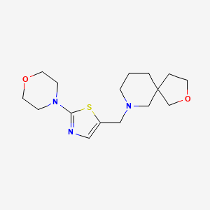 molecular formula C16H25N3O2S B5681759 7-[(2-morpholin-4-yl-1,3-thiazol-5-yl)methyl]-2-oxa-7-azaspiro[4.5]decane 