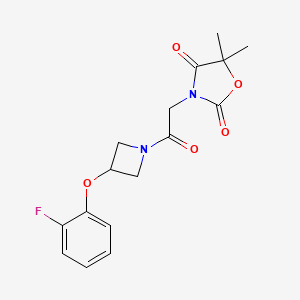 3-{2-[3-(2-fluorophenoxy)azetidin-1-yl]-2-oxoethyl}-5,5-dimethyl-1,3-oxazolidine-2,4-dione