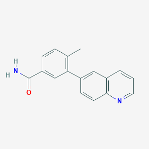 molecular formula C17H14N2O B5681773 4-methyl-3-quinolin-6-ylbenzamide 