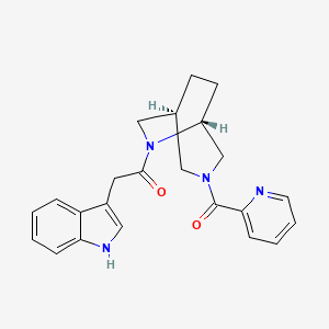 molecular formula C23H24N4O2 B5681781 (1S*,5R*)-6-(1H-indol-3-ylacetyl)-3-(pyridin-2-ylcarbonyl)-3,6-diazabicyclo[3.2.2]nonane 