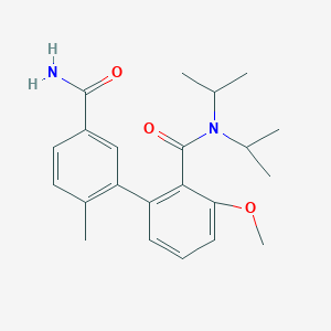 molecular formula C22H28N2O3 B5681789 N~2~,N~2~-diisopropyl-3-methoxy-6'-methylbiphenyl-2,3'-dicarboxamide 
