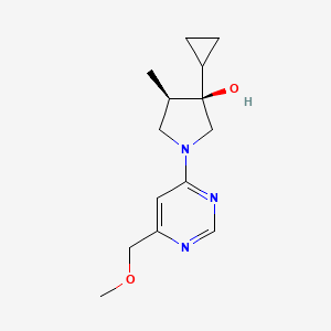 molecular formula C14H21N3O2 B5681810 (3R*,4R*)-3-cyclopropyl-1-[6-(methoxymethyl)-4-pyrimidinyl]-4-methyl-3-pyrrolidinol 
