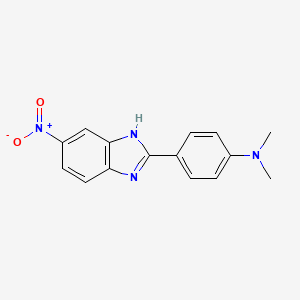 molecular formula C15H14N4O2 B5681822 N,N-dimethyl-4-(5-nitro-1H-benzimidazol-2-yl)aniline CAS No. 111114-79-5