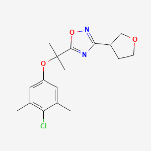 molecular formula C17H21ClN2O3 B5681833 5-[1-(4-chloro-3,5-dimethylphenoxy)-1-methylethyl]-3-(tetrahydrofuran-3-yl)-1,2,4-oxadiazole 