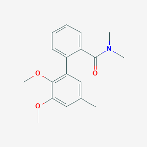 molecular formula C18H21NO3 B5681841 2',3'-dimethoxy-N,N,5'-trimethylbiphenyl-2-carboxamide 