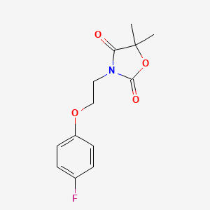 molecular formula C13H14FNO4 B5681851 3-[2-(4-fluorophenoxy)ethyl]-5,5-dimethyl-1,3-oxazolidine-2,4-dione 