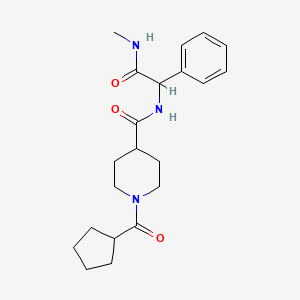 molecular formula C21H29N3O3 B5681884 1-(cyclopentylcarbonyl)-N-[2-(methylamino)-2-oxo-1-phenylethyl]-4-piperidinecarboxamide 