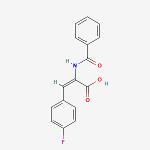 molecular formula C16H12FNO3 B5681890 2-(benzoylamino)-3-(4-fluorophenyl)acrylic acid 