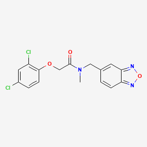 molecular formula C16H13Cl2N3O3 B5681897 N-(2,1,3-benzoxadiazol-5-ylmethyl)-2-(2,4-dichlorophenoxy)-N-methylacetamide 