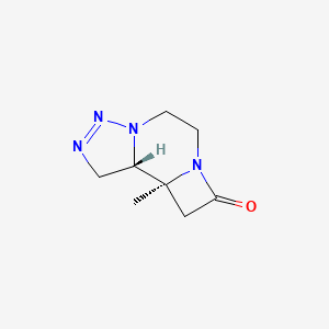 molecular formula C8H12N4O B568194 (9aS,9bS)-9a-Methyl-1,5,6,9,9a,9b-hexahydro-8H-azeto[1,2-a][1,2,3]triazolo[5,1-c]pyrazin-8-one CAS No. 111197-30-9