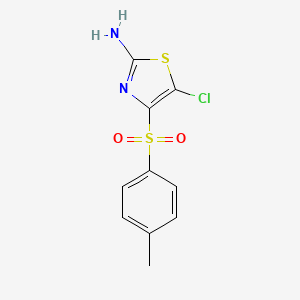 molecular formula C10H9ClN2O2S2 B5681940 5-chloro-4-[(4-methylphenyl)sulfonyl]-1,3-thiazol-2-amine CAS No. 153941-62-9