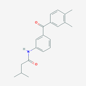 molecular formula C20H23NO2 B5681942 N-[3-(3,4-dimethylbenzoyl)phenyl]-3-methylbutanamide 