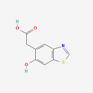 molecular formula C9H7NO3S B568198 (6-Hydroxy-1,3-benzothiazol-5-yl)acetic acid CAS No. 115585-81-4