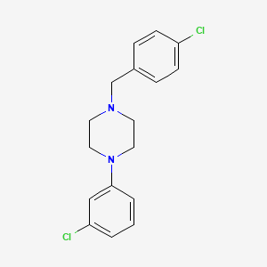 molecular formula C17H18Cl2N2 B5681983 1-(4-chlorobenzyl)-4-(3-chlorophenyl)piperazine 