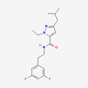 molecular formula C18H23F2N3O B5681984 N-[2-(3,5-difluorophenyl)ethyl]-1-ethyl-3-isobutyl-1H-pyrazole-5-carboxamide 