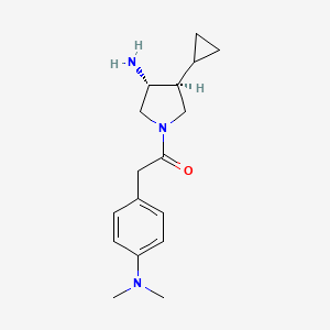 molecular formula C17H25N3O B5681991 (3R*,4S*)-4-cyclopropyl-1-{[4-(dimethylamino)phenyl]acetyl}pyrrolidin-3-amine 