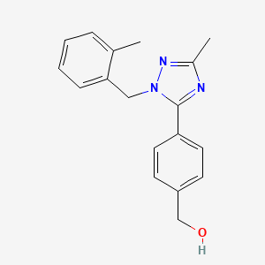molecular formula C18H19N3O B5682001 {4-[3-methyl-1-(2-methylbenzyl)-1H-1,2,4-triazol-5-yl]phenyl}methanol 