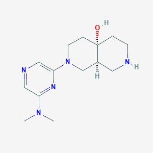 molecular formula C14H23N5O B5682008 rel-(4aS,8aS)-2-[6-(dimethylamino)-2-pyrazinyl]octahydro-2,7-naphthyridin-4a(2H)-ol dihydrochloride 