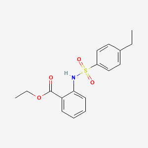 molecular formula C17H19NO4S B5682046 ethyl 2-{[(4-ethylphenyl)sulfonyl]amino}benzoate 