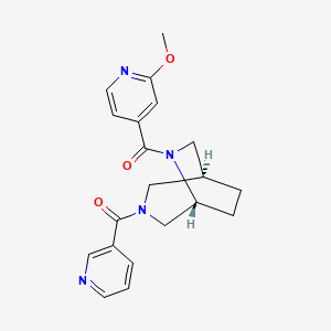 molecular formula C20H22N4O3 B5682052 (1S*,5R*)-6-(2-methoxyisonicotinoyl)-3-(3-pyridinylcarbonyl)-3,6-diazabicyclo[3.2.2]nonane 