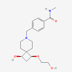 molecular formula C19H28N2O4 B5682060 4-{[(1R*,3S*)-1-hydroxy-3-(2-hydroxyethoxy)-7-azaspiro[3.5]non-7-yl]methyl}-N-methylbenzamide 