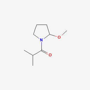 molecular formula C9H17NO2 B568207 1-(2-Methoxypyrrolidin-1-yl)-2-methylpropan-1-one CAS No. 114071-99-7