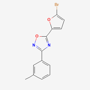 molecular formula C13H9BrN2O2 B5682083 5-(5-bromo-2-furyl)-3-(3-methylphenyl)-1,2,4-oxadiazole 