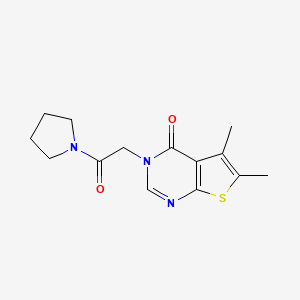 molecular formula C14H17N3O2S B5682087 5,6-dimethyl-3-[2-oxo-2-(1-pyrrolidinyl)ethyl]thieno[2,3-d]pyrimidin-4(3H)-one 