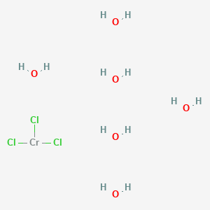 molecular formula CrCl3¿ 6H2O<br>Cl3CrH12O6 B056821 六水合氯化铬(III) CAS No. 10060-12-5