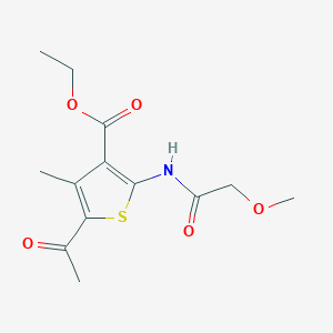 molecular formula C13H17NO5S B5682101 ethyl 5-acetyl-2-[(methoxyacetyl)amino]-4-methyl-3-thiophenecarboxylate 