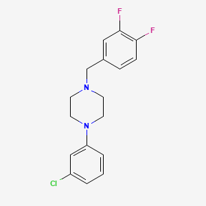 molecular formula C17H17ClF2N2 B5682111 1-(3-chlorophenyl)-4-(3,4-difluorobenzyl)piperazine 