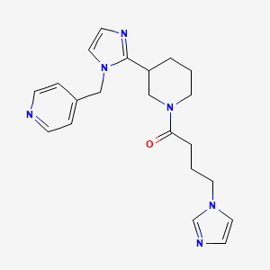 4-[(2-{1-[4-(1H-imidazol-1-yl)butanoyl]piperidin-3-yl}-1H-imidazol-1-yl)methyl]pyridine