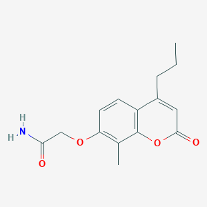 molecular formula C15H17NO4 B5682135 2-[(8-methyl-2-oxo-4-propyl-2H-chromen-7-yl)oxy]acetamide 