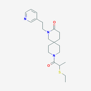 9-[2-(ethylthio)propanoyl]-2-(2-pyridin-3-ylethyl)-2,9-diazaspiro[5.5]undecan-3-one