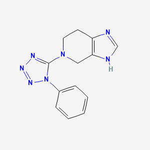 molecular formula C13H13N7 B5682147 5-(1-phenyl-1H-tetrazol-5-yl)-4,5,6,7-tetrahydro-1H-imidazo[4,5-c]pyridine 