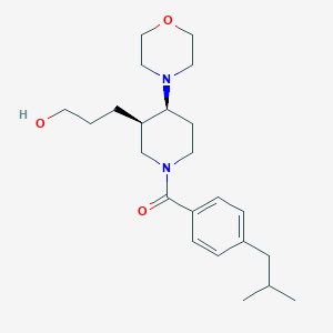 3-[(3R*,4S*)-1-(4-isobutylbenzoyl)-4-morpholin-4-ylpiperidin-3-yl]propan-1-ol