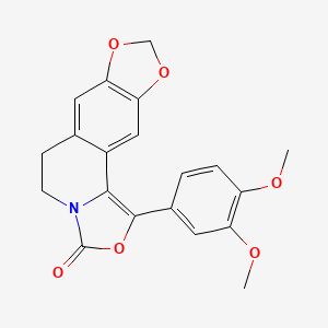 3h-[1,3]Dioxolo[4,5-g]oxazolo[4,3-a]isoquinolin-3-one,1-(3,4-dimethoxyphenyl)-5,6-dihydro-