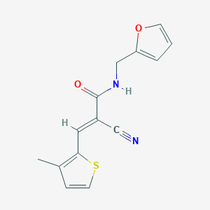 molecular formula C14H12N2O2S B5682183 2-cyano-N-(2-furylmethyl)-3-(3-methyl-2-thienyl)acrylamide 
