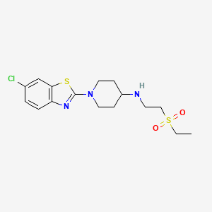 molecular formula C16H22ClN3O2S2 B5682184 1-(6-chloro-1,3-benzothiazol-2-yl)-N-[2-(ethylsulfonyl)ethyl]piperidin-4-amine 