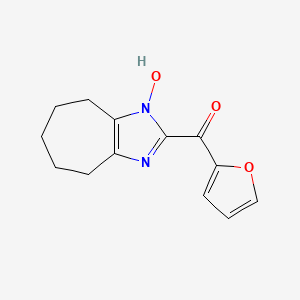 molecular formula C13H14N2O3 B5682209 2-furyl(1-hydroxy-1,4,5,6,7,8-hexahydrocyclohepta[d]imidazol-2-yl)methanone 