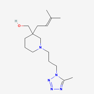 molecular formula C16H29N5O B5682215 {3-(3-methyl-2-buten-1-yl)-1-[3-(5-methyl-1H-tetrazol-1-yl)propyl]-3-piperidinyl}methanol 