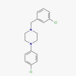 molecular formula C17H18Cl2N2 B5682219 1-(3-chlorobenzyl)-4-(4-chlorophenyl)piperazine 