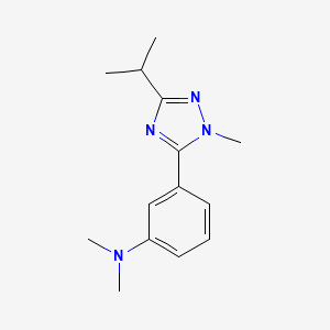 molecular formula C14H20N4 B5682237 3-(3-isopropyl-1-methyl-1H-1,2,4-triazol-5-yl)-N,N-dimethylaniline 