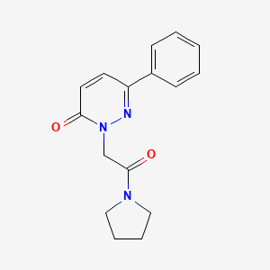 molecular formula C16H17N3O2 B5682257 2-[2-oxo-2-(1-pyrrolidinyl)ethyl]-6-phenyl-3(2H)-pyridazinone 