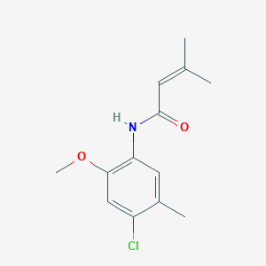 molecular formula C13H16ClNO2 B5682270 N-(4-chloro-2-methoxy-5-methylphenyl)-3-methyl-2-butenamide 